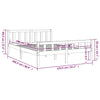 Bed Frame without Mattress White Solid Wood King Size