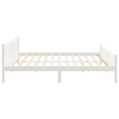 Bed Frame | White | Solid pine wood, Plywood | Double | Durable