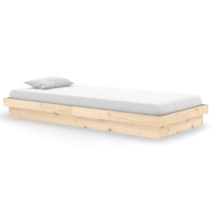 819892 vidaXL Bed Frame without Mattress Solid Wood 90x200 cm