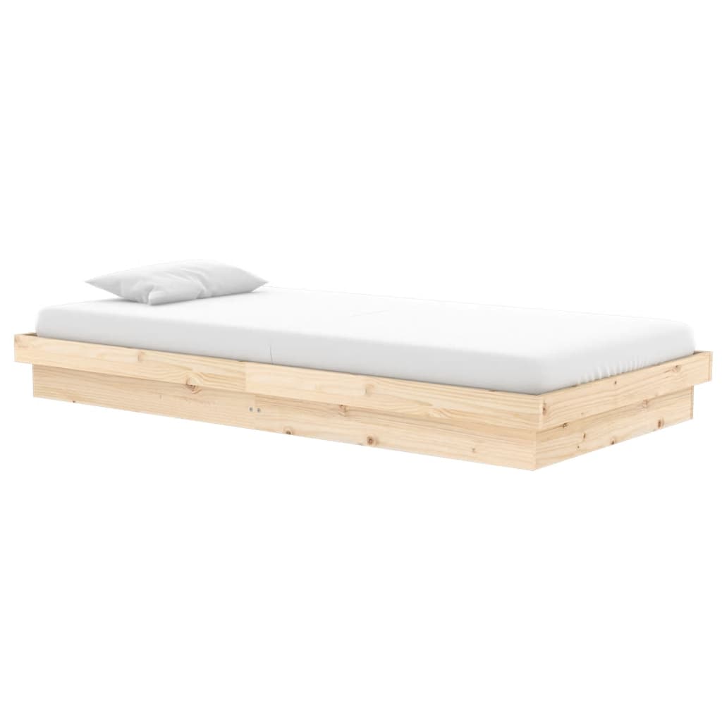 819892 vidaXL Bed Frame without Mattress Solid Wood 90x200 cm