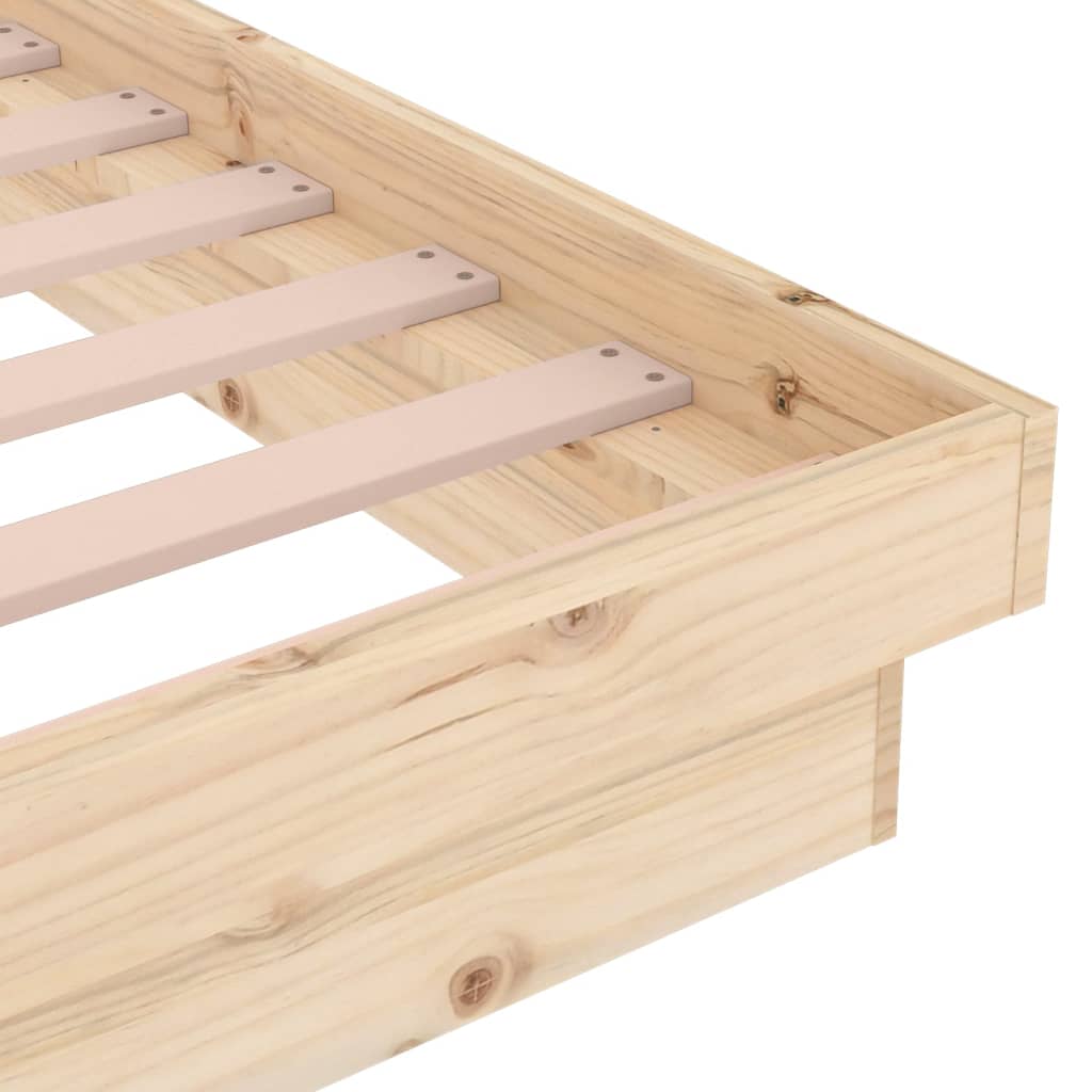 819892 vidaXL Bed Frame without Mattress Solid Wood 90x200 cm