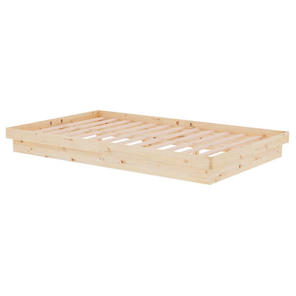 819902 vidaXL Bed Frame without Mattress Solid Wood 120x200 cm