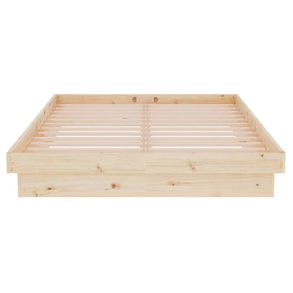 819902 vidaXL Bed Frame without Mattress Solid Wood 120x200 cm