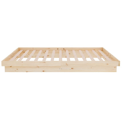 819902 vidaXL Bed Frame without Mattress Solid Wood 120x200 cm