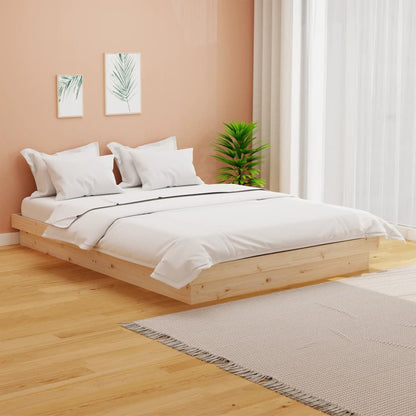 819902 vidaXL Bed Frame without Mattress Solid Wood 120x200 cm