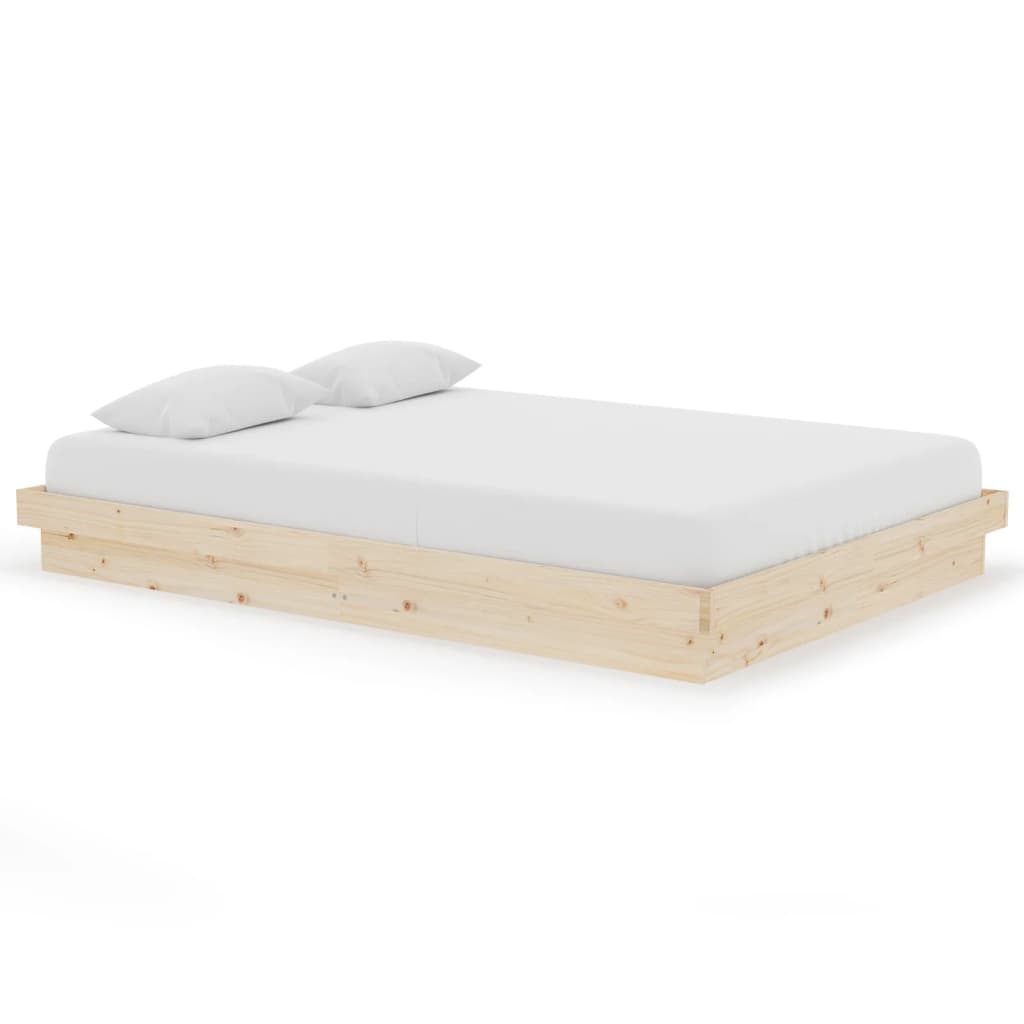819907 vidaXL Bed Frame without Mattress Solid Wood 140x200 cm