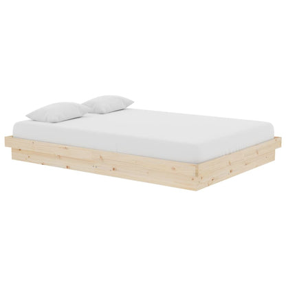 819907 vidaXL Bed Frame without Mattress Solid Wood 140x200 cm