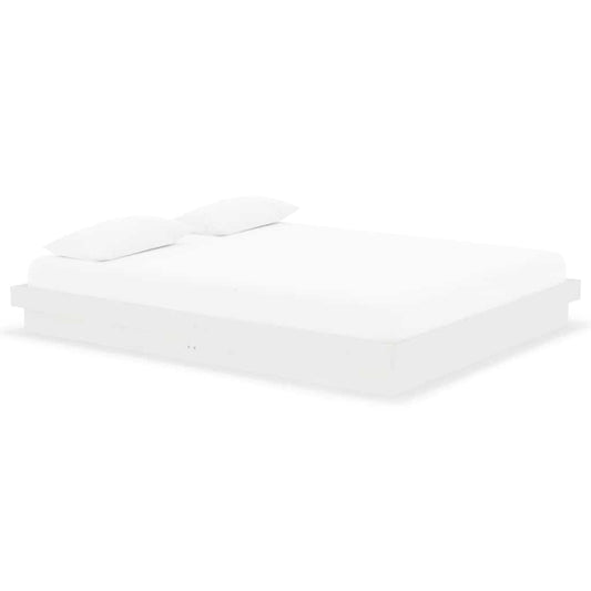 Bed Frame without Mattress White Solid Wood 160x200 cm