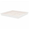 Bed Frame without Mattress White Solid Wood 200x200 cm