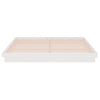 Bed Frame without Mattress White Solid Wood 200x200 cm
