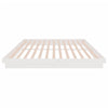 Bed Frame without Mattress White Solid Wood 200x200 cm