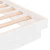 Bed Frame without Mattress White Solid Wood 200x200 cm