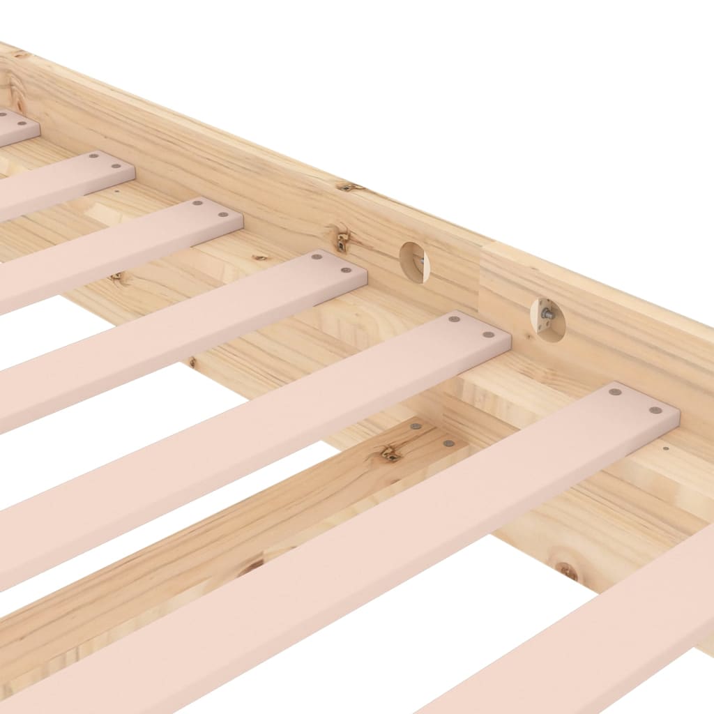 Bed Frame without Mattress Solid Wood 140x190 cm