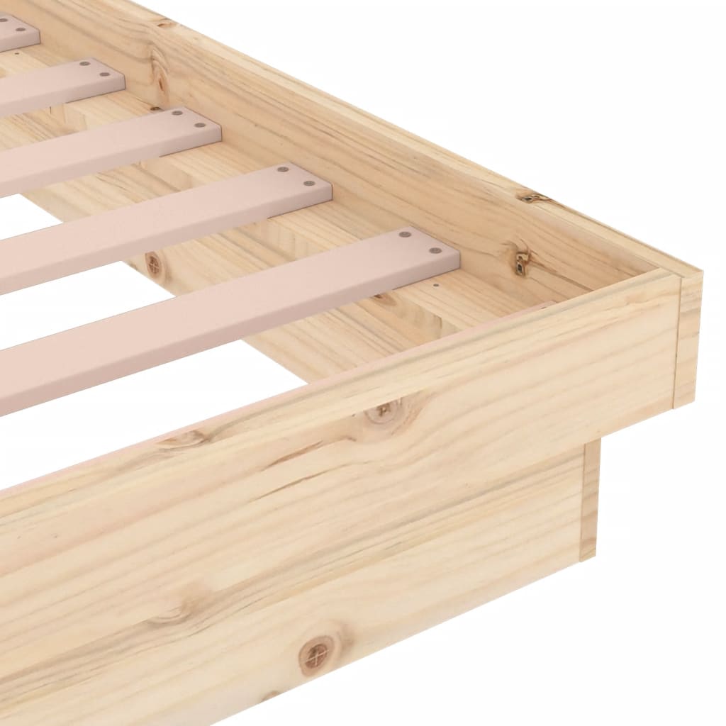 Bed Frame without Mattress Solid Wood 140x190 cm