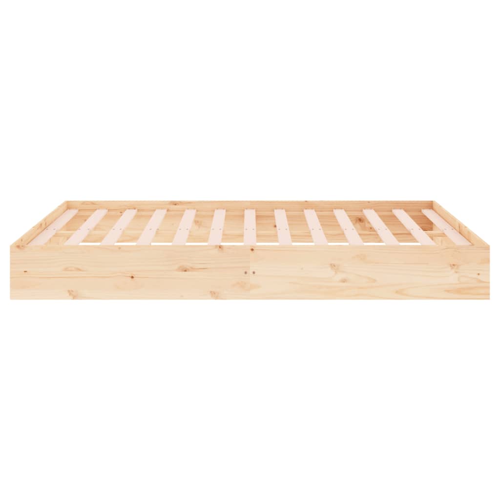 Bed Frame | Natural Pine | Solid Pine Wood | 200x200 cm | Durable