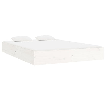Bed Frame | White | Solid pine wood, Plywood | 200 x 200 cm | Durable