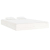Bed Frame without Mattress White Solid Wood 200x200 cm