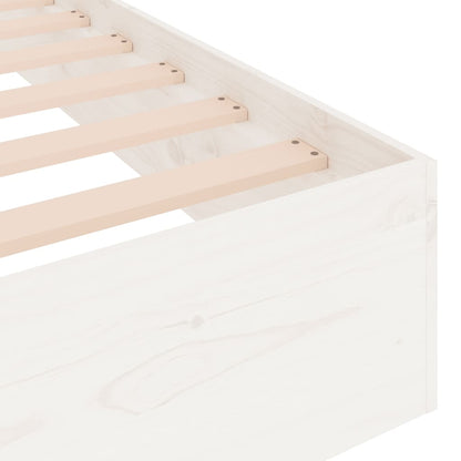 Bed Frame | White | Solid pine wood, Plywood | 200 x 200 cm | Durable