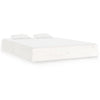 Bed Frame without Mattress White Solid Wood 180x200 cm Super King