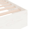 Bed Frame without Mattress White Solid Wood 180x200 cm Super King