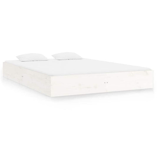 Bed Frame | White | Solid pine wood | 140x200 cm double |  Durable