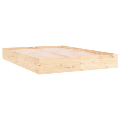 Bed Frame | Natural Wood | Solid pine wood, Plywood | Double