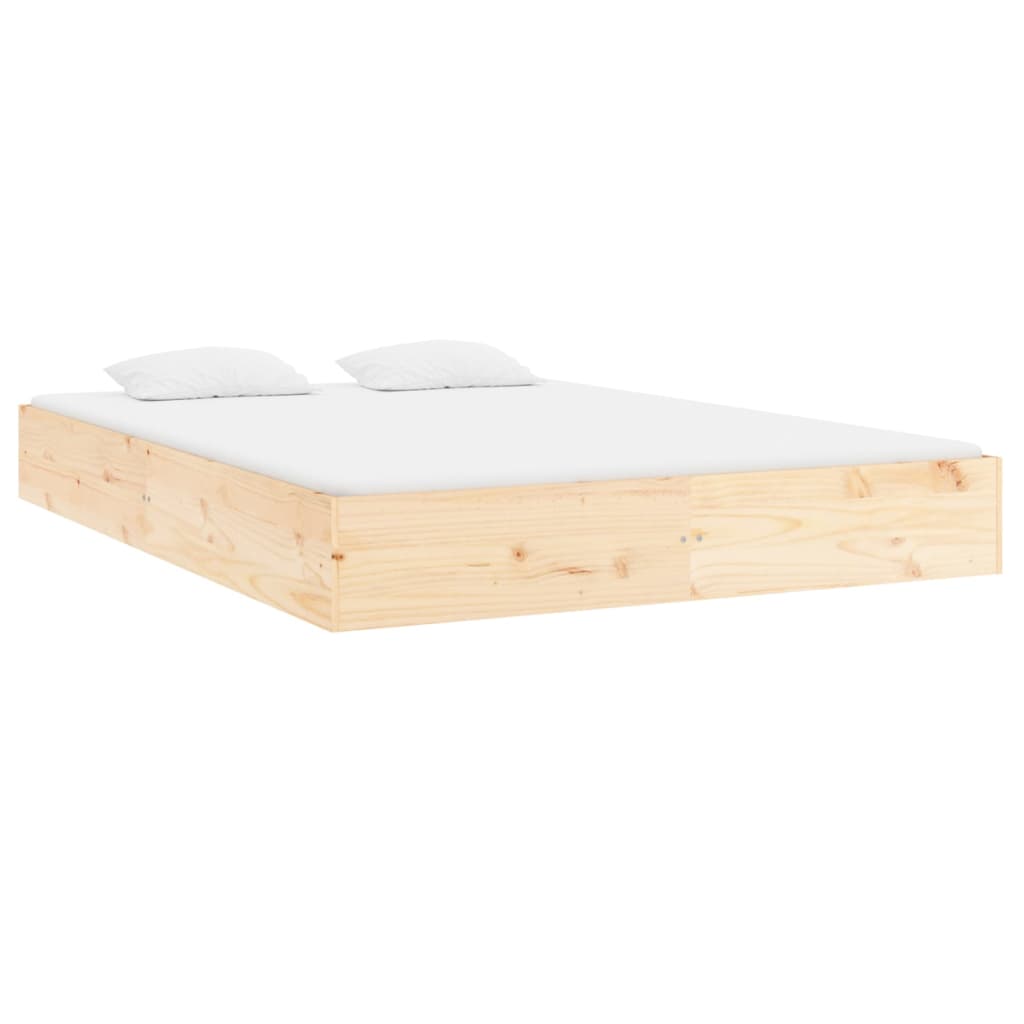 Bed Frame | Natural Wood | Solid pine wood, Plywood | Double