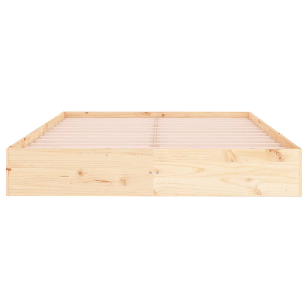 Bed Frame | Natural Wood | Solid pine wood, Plywood | Double