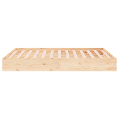 Bed Frame | Natural Wood | Solid pine wood, Plywood | Double