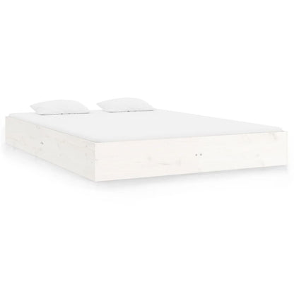 Bed Frame | White | Solid Pine Wood, Plywood | Double | Durable