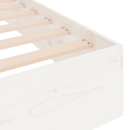 Bed Frame | White | Solid Pine Wood, Plywood | Double | Durable