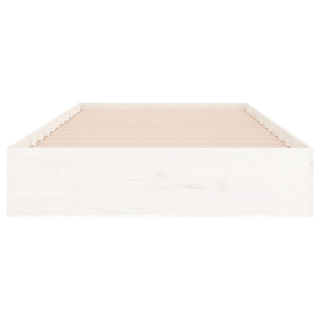 Bed Frame | White | Solid pine wood, Plywood | Single | Durable