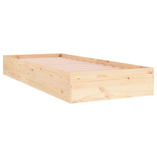 Bed Frame | Natural Wood | Solid pine wood, Plywood | Small Single