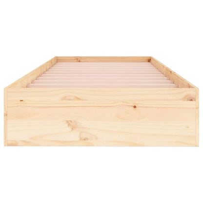 Bed Frame without Mattress Solid Wood 75x190 cm Small Single Small Single