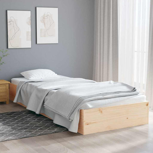 Bed Frame | Natural Wood | Solid pine wood, Plywood | Small Single