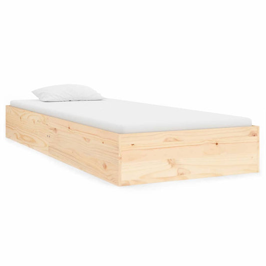Bed Frame | Natural Wood | Solid pine wood, Plywood slats