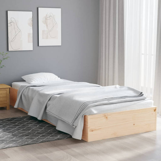 Bed Frame | Natural Wood | Solid pine wood, Plywood slats