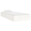 Bed Frame without Mattress White Solid Wood 90x190 cm Single Single