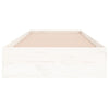 Bed Frame without Mattress White Solid Wood 90x190 cm Single Single