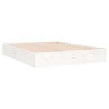 Bed Frame White Solid Wood 120x190 cm Small Double