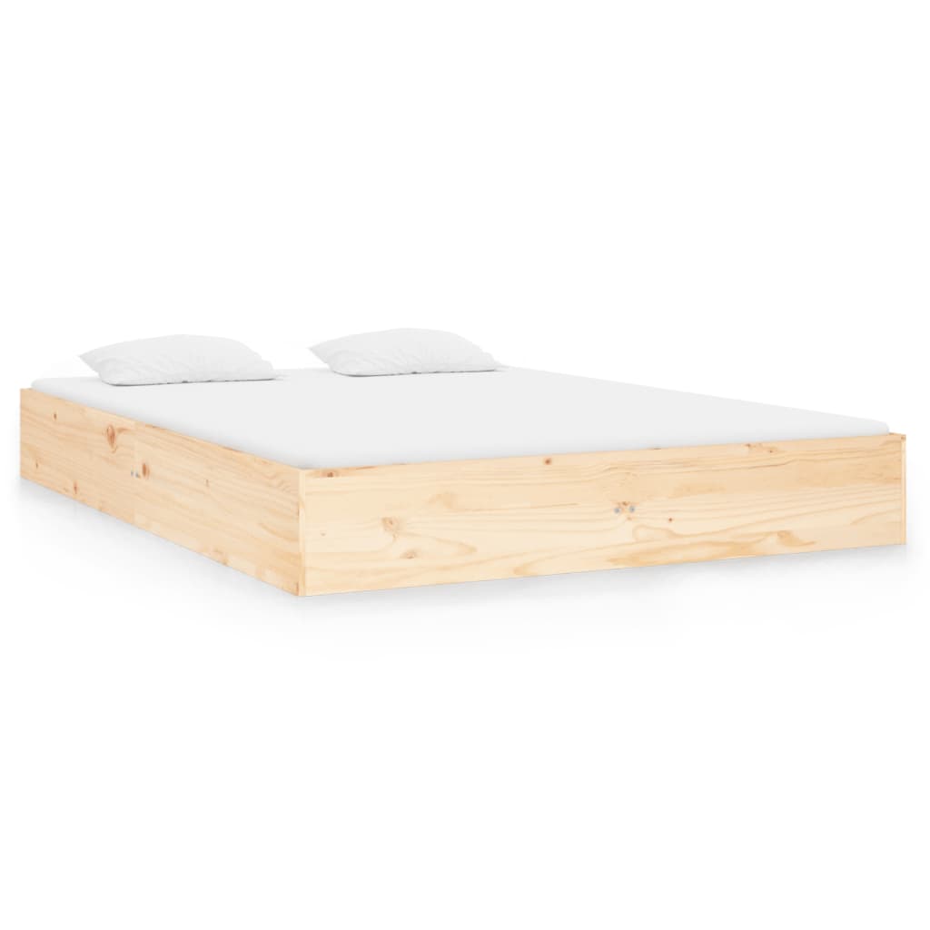 Bed Frame | Natural Pine | Solid pinewood, plywood | Double | Durable