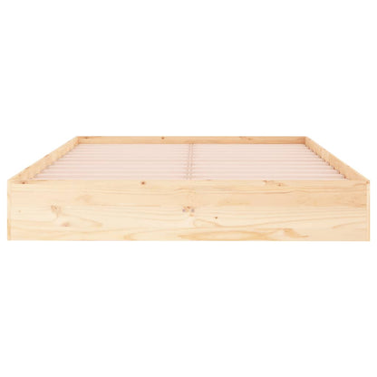Bed Frame | Natural Pine | Solid pinewood, plywood | Double | Durable