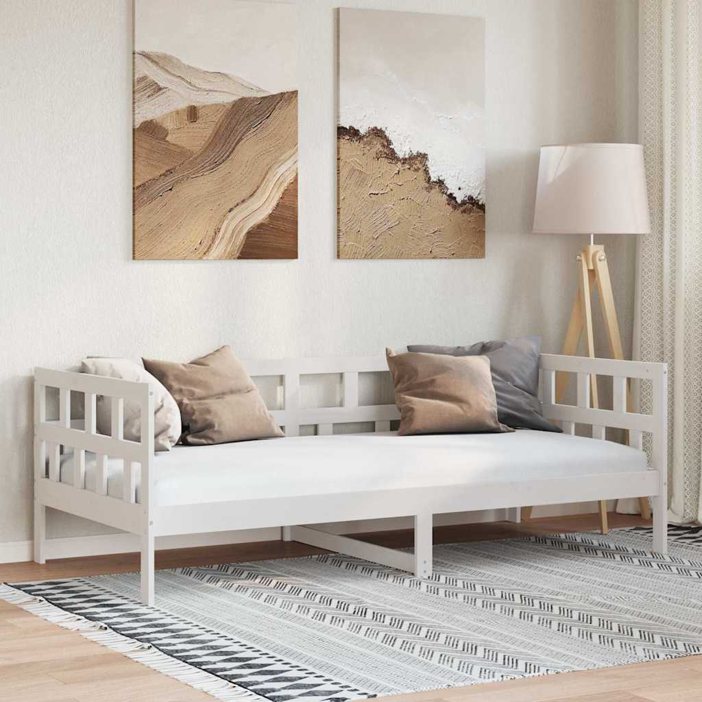 Day Bed | White | Solid Pine Wood | Single