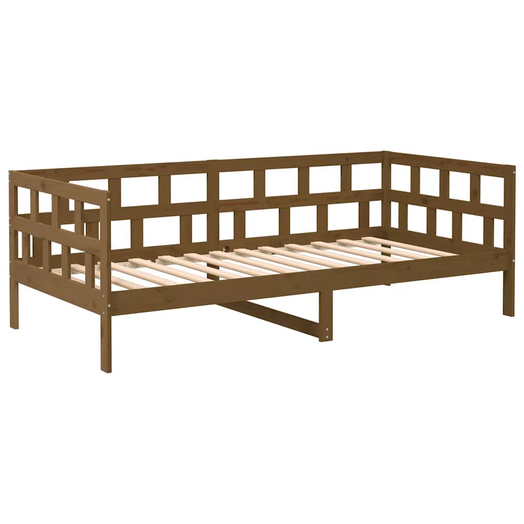 Day Bed | Honey brown | Solid pine wood | Standard |  Convertible