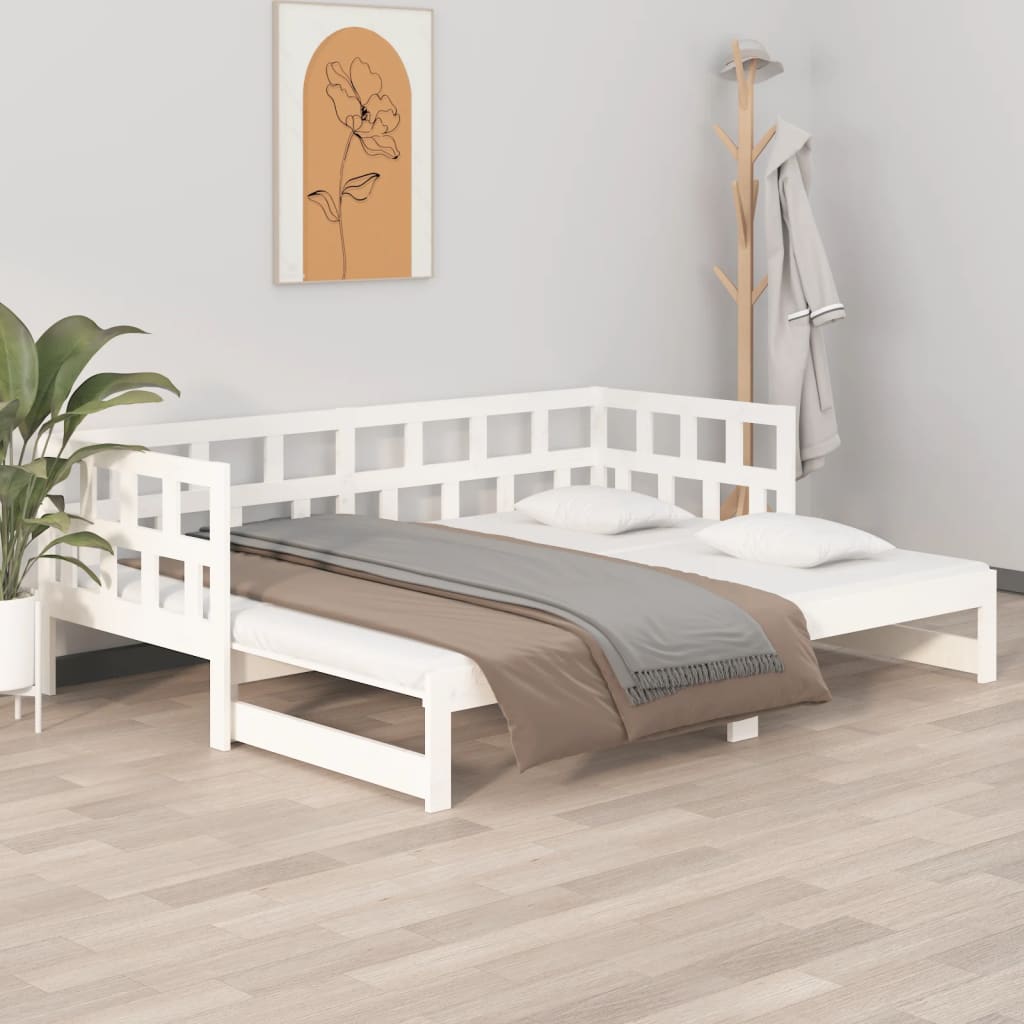 Day Bed | White | Solid pine wood | 2x