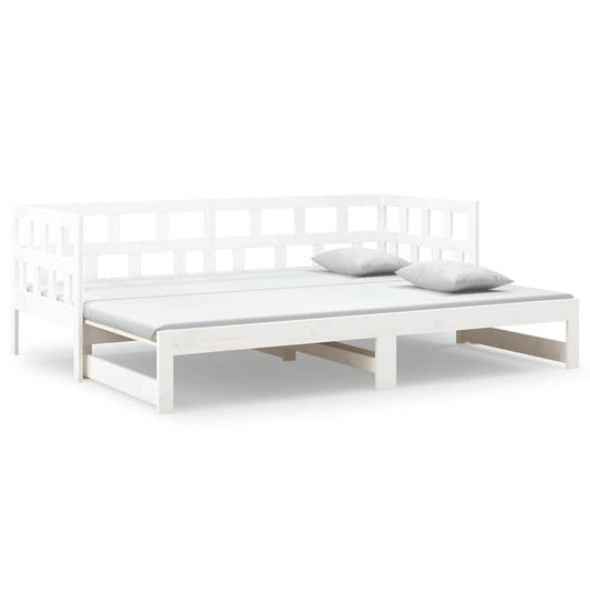 Pull-out Day Bed without Mattress White 2x(90x190) cm