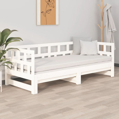 Pull-out Day Bed without Mattress White 2x(90x190) cm