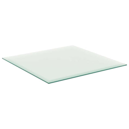 Table Top Transparent 60x60 cm Tempered Glass