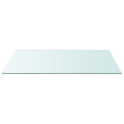 Table Top Transparent 50x100 cm Tempered Glass