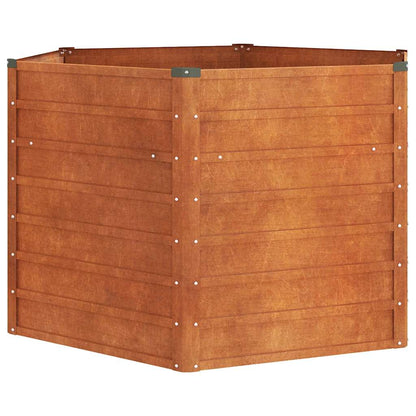 Garden Raised Bed Rusty 50.8"x50.8"x30.3" Corten Steel